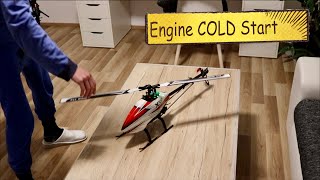 RC Helicopter Engine Cold Start 🫣🥶 [upl. by Ttehc]