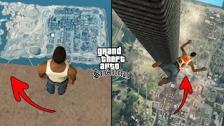 Jumping Off The Tallest Tower in GTA San Andreas Crazy Jump [upl. by Thedrick]