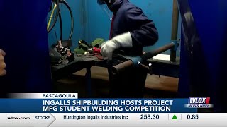 Sparks fly at Ingalls Shipbuilding Project MFG welding competition [upl. by Tippets]