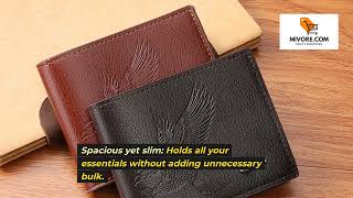 Slim Leather Wallet with Large Capacity Multi Position Card Holder and Coin Pocket [upl. by Ingar]