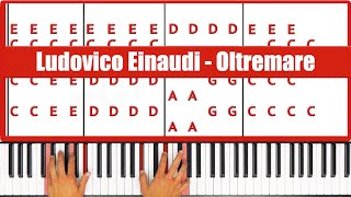 Oltremare Ludovico Einaudi Piano Tutorial [upl. by Nautna]