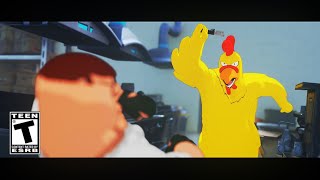 Peter Griffin vs The Giant Chicken Fight in Fortnite [upl. by Novaj]