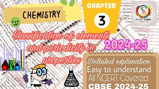 Class 11 Chemistry Chapter 3 Classification of elements and periodicity in properties notes 202425🔥 [upl. by Acnaib929]