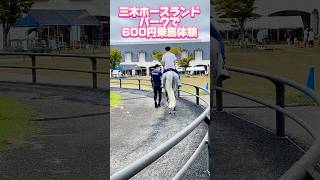 三木ホースランドパークで600円乗馬体験🐴✨ [upl. by Amorete48]