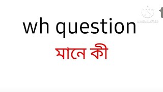 wh question।। [upl. by Theone513]