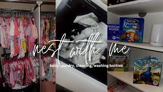 Nesting at 36 weeks  baby laundry • bottles • cleaning [upl. by Gaylord637]