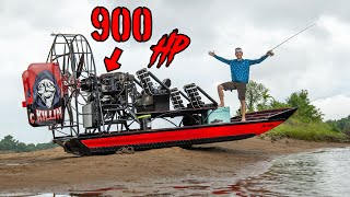 RIver Fishing with 900HP Airboat [upl. by Nared]