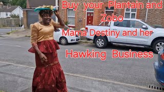 Mama Destiny on the street hawking her business in the UK 🇬🇧 [upl. by Aifoz]