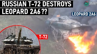 Russian T72 Destroys Leopard 2A6 [upl. by Sherborne]