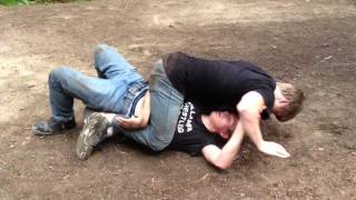 Elijah and Michael wrestling at camp [upl. by Sheryle]