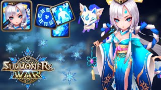 Shizuka unbelievable 3rd Skill Shocks in G1  Summoners War [upl. by Aikal]