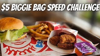 Wendys 5 Biggie Bag Speed Challenge Edwardsville IL [upl. by Kcirrad]