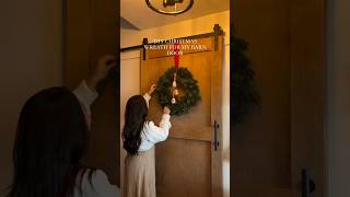 How to hang a wreath on any door ❤️ diywreath christmas2024 craftyideas [upl. by Euqinim497]