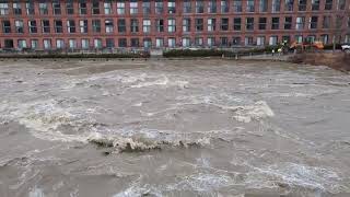 Winooski River at Winooski Bridge Burlington above major flood level 2 of 2 [upl. by Leba]