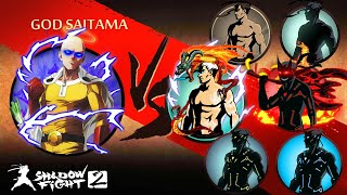 Shadow Fight 2 God Saitama Vs All Shadow Forms [upl. by Ydnal306]