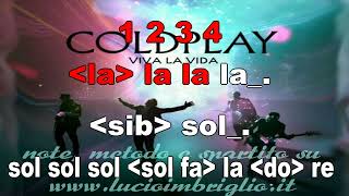 Viva la vida Coldplay  karaoke notazionale [upl. by Birkner]