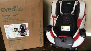 CAR SEAT REVIEW EVENFLO SYMPHONY Elite sureLATCH allinone car seat system [upl. by Worlock]