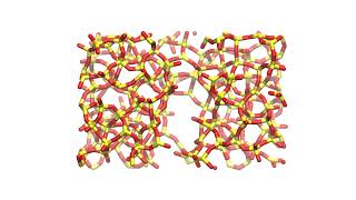 Crack propagation in amorphous silica using molecular dynamics  LAMMPS tutorial [upl. by Quincey601]