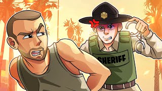 ANGRY COP YELLS AT ME IN GTA RP trolling [upl. by Airamesor752]