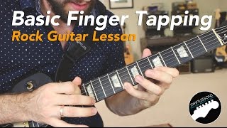 Beginner Finger Tapping Rock Guitar Lesson [upl. by Kinnon144]