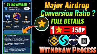 Major Withdrawal Process  Major Token Conversion Ratio   Major Final Listing Price [upl. by Screens]