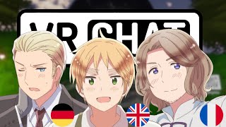 A French German and British Are Speaking JAPANESE  VRChat [upl. by Nerdna]