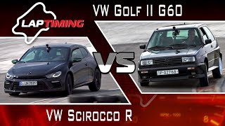 Áramlatok Volkswagen Golf II G60 vs Volkswagen Scirocco R tuning LapTiming ep 71 [upl. by Nosraep]