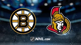 DeBrusk Rask power Bruins past Senators 32 [upl. by Adnohrahs]