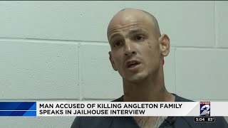 Man accused of killing Angleton family speaks in jailhouse interview [upl. by Marchal523]