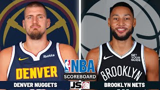 Denver Nuggets vs Brooklyn Nets  NBA Scoreboard 2024 [upl. by Olegnaed919]