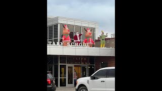 OzarksFirst Fast amp Local Strafford kids greeted by Santas crew up on the rooftop [upl. by Ayikan]