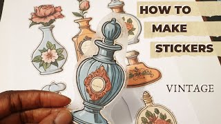 How to make stickers at home  vintage [upl. by Hufnagel]