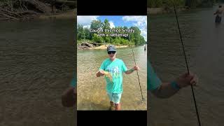 What can I catch on the Meramec river  🎣🐟shortsfypfishingbassriver [upl. by Etselec]