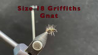 Tying a Size 18 Griffiths Gnat [upl. by Neivad]