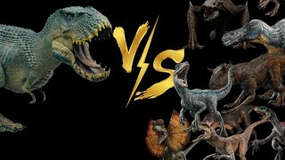 V Rex vs Jurassic world  Vastatosaurus rex vs All Dinosaurs [upl. by Esirrehc]