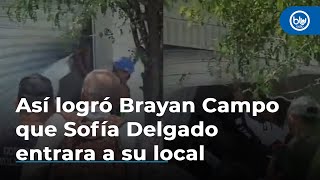 Así logró Brayan Campo que Sofía Delgado entrara a su local habla alcaldesa de Candelaria [upl. by Azar]