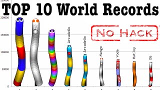 Slitherio  1  TOP 10 World Records Ranking Hall Of Fame Compilation No MOD No Hack No zoom [upl. by Lebazi429]