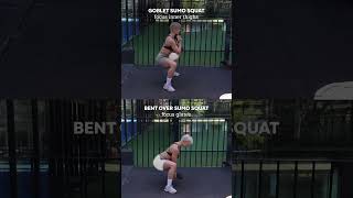 Know amp feel the difference 🔥🍑 Goblet sumo squat VS Bent over sumo squats sumosquats [upl. by Hsihsa751]