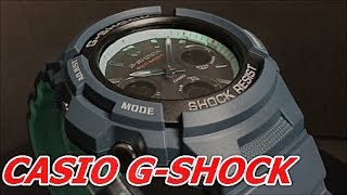 CASIO GSHOCK ソーラー電波腕時計 ネイビーブルー AWGM100SCC2AJF [upl. by Neelyhtak]