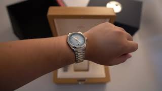 Omega Seamaster Aqua Terra 150M 38mm 75th Anniversary Summer Blue Dial Unboxing [upl. by Dickson]