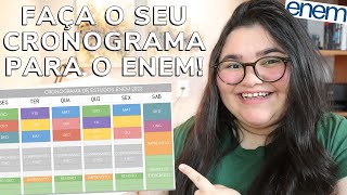 🔥🗓️ Como montar um CRONOGRAMA DE ESTUDOS pro ENEM que FUNCIONA [upl. by Oicaro]