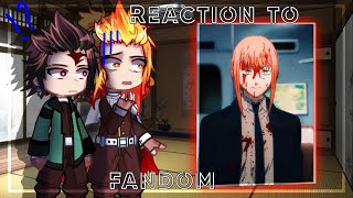 Fandoms react to Eachother  Demon Slayer JJK Chainsaw Man [upl. by Twelve949]