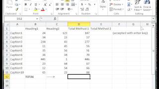 How to total rows and columns in Excel [upl. by Antone14]