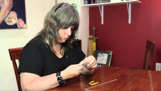 How to Attach a Chain to Beading Wire  DIY Craft Projects [upl. by Rehpinnej347]