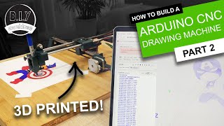 Part 2  Super Easy 3D Printed Arduino CNC Drawing Machine  The Software  GRBL  Inkscape Plotter [upl. by Blodget]