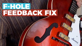 FHole FEEDBACK FIX  How to ELIMINATE Hollowbody and SemiHollowbody Feedback [upl. by Annig434]