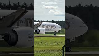 Boeing 777300ER Emirate close up takeoff to Dubai [upl. by Treblih]