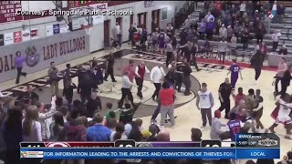 High School Basketball Fight Leads to Several Players Being Suspended [upl. by Wendalyn]