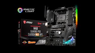 Msi B450 Gaming PRO Carbon MAX WiFi Motherboard Unboxing [upl. by Christalle]