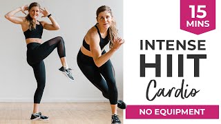 15Minute Full Body HIIT Cardio Workout No Equipment [upl. by Ahsurej]